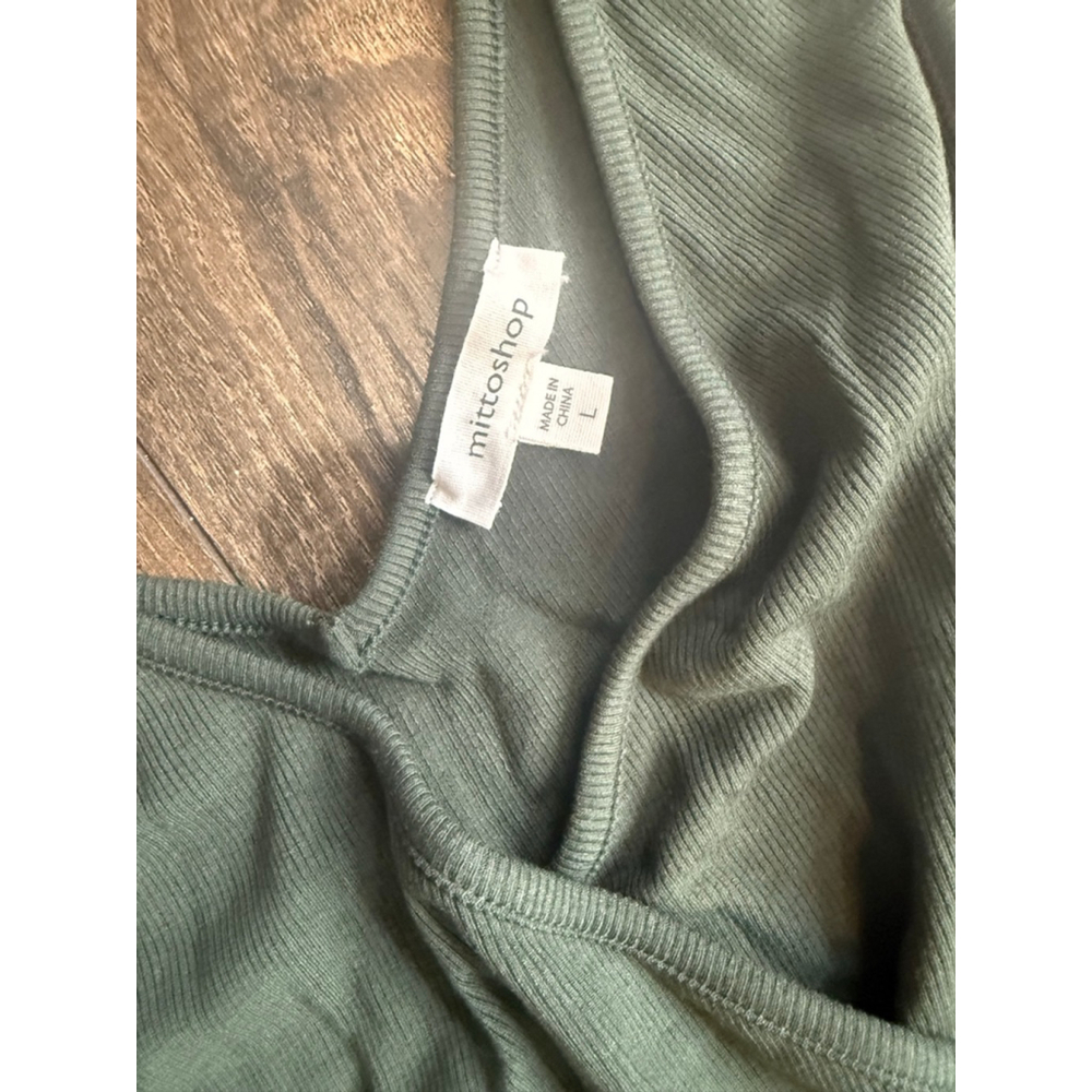 Mittoshop Sleeveless Wide Leg Jumper Large Green - Picture 2 of 2